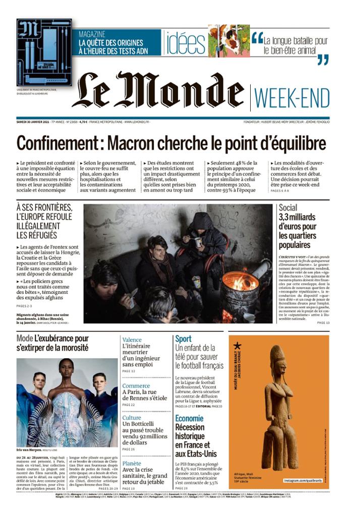 Le Monde Du Samedi 30 Janvier 2021