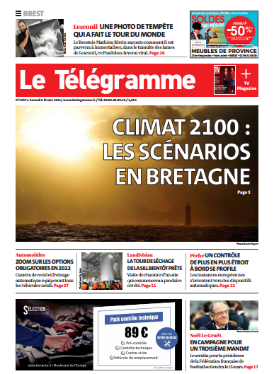 Le Télégramme (3 Éditions) Du Samedi 6 Février 2021