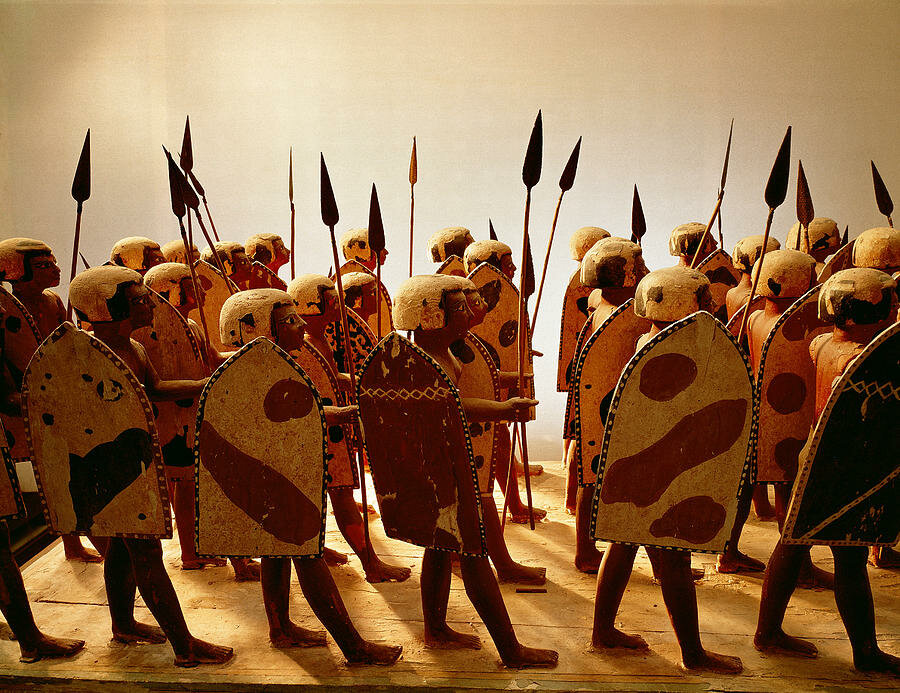 Modèle de soldats provenant de la tombe de Mesehti, nomarque de la 11e dynastie - Assiout