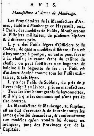 baïonnette pour fusil d'officier (1754) Umyc