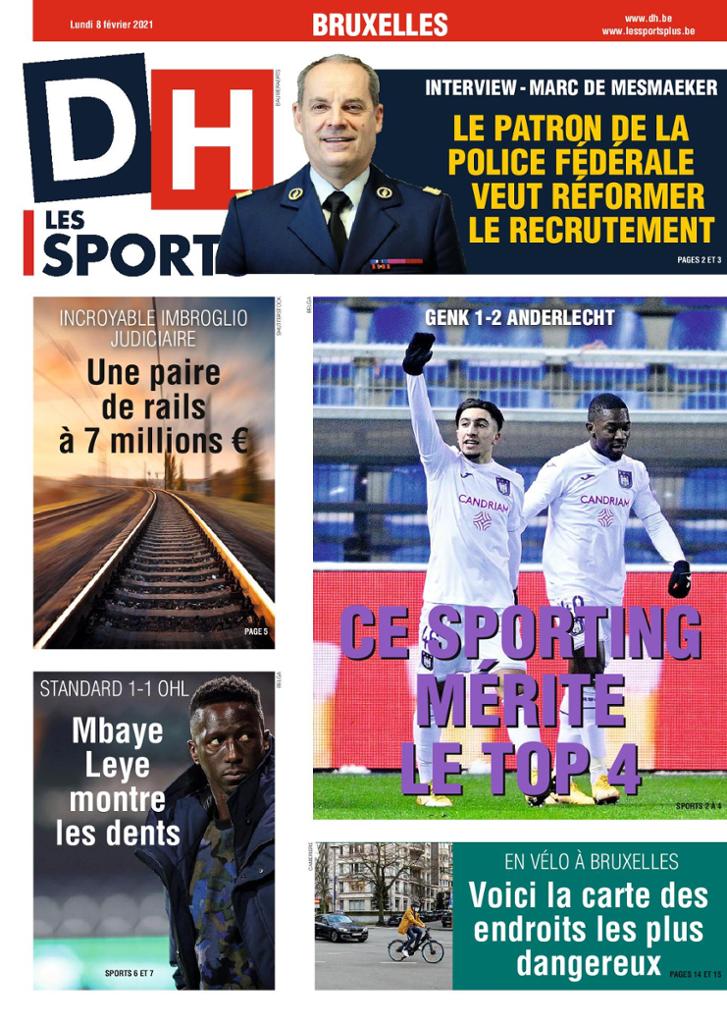 journaux Belges Du Lundi 8 Février 2021