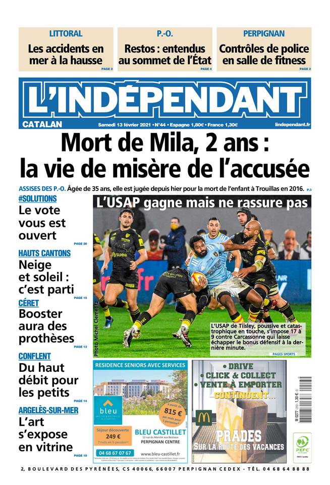L'Indépendant (3 Éditions) Du Samedi 13 Février 2021