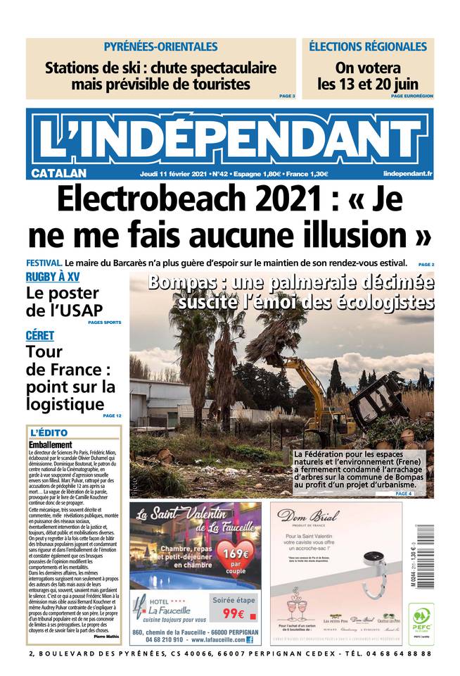 L'Indépendant (3 Éditions) Du Jeudi 11 Février 2021