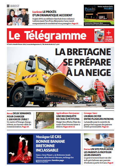 Le Télégramme (3 Éditions) Du Mardi 9 Février 2021