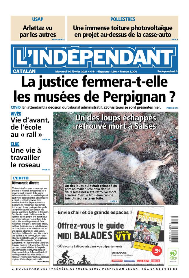 L'Indépendant (3 Éditions) Du Mercredi 10 Février 2021