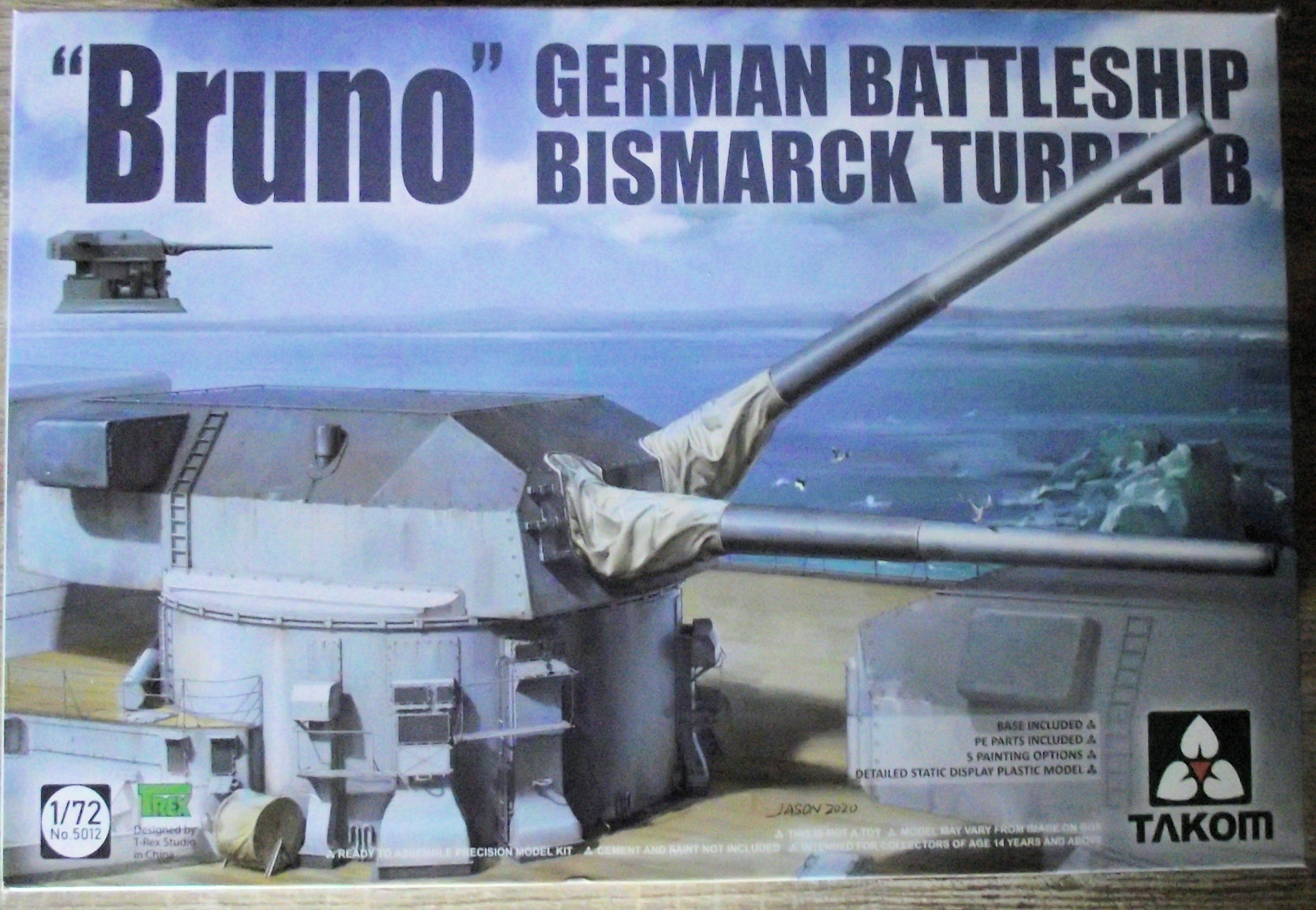 Bismarck tourelle Bruno au 1x72 Zxgg