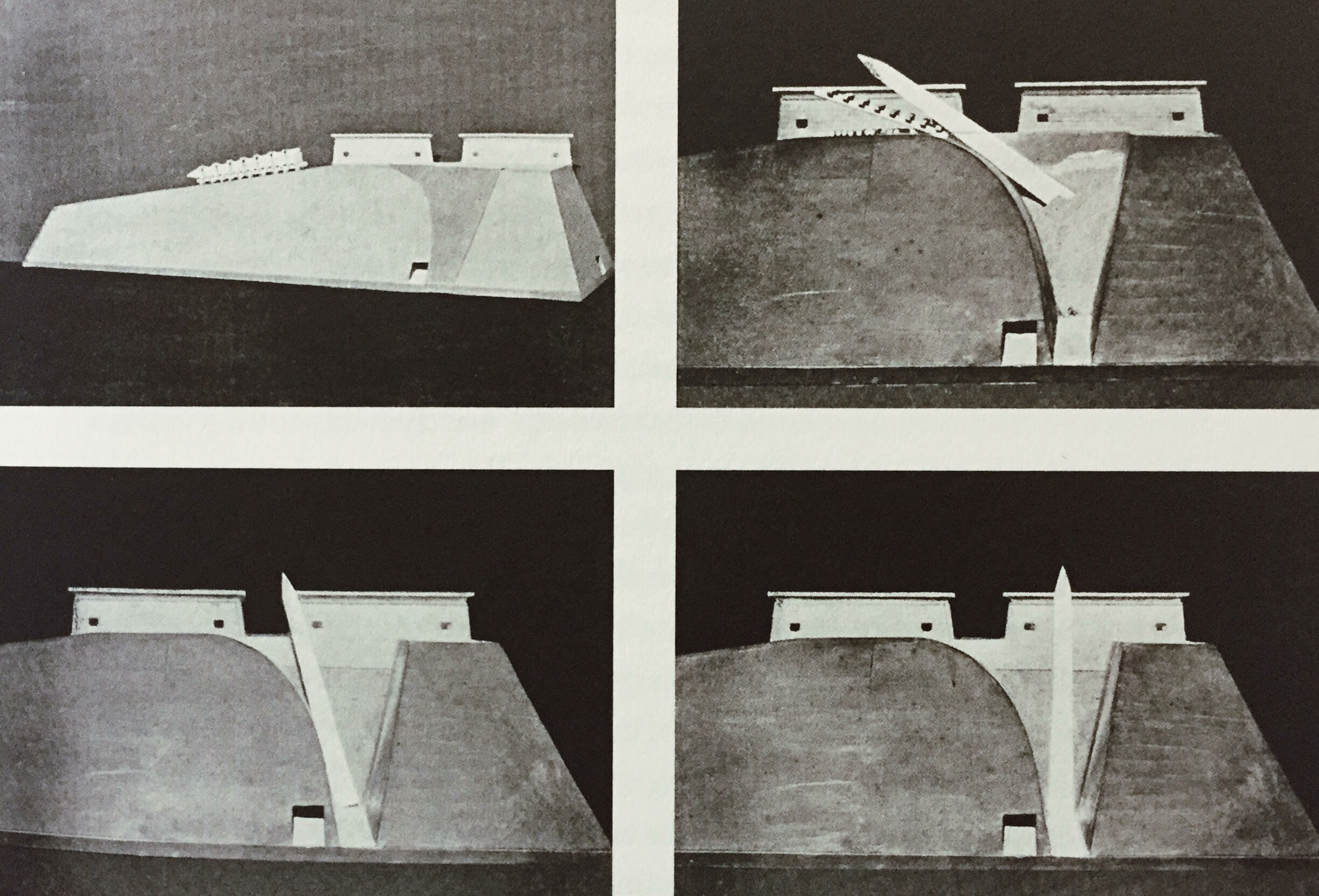Possible érection d'un obélisque par système d'entonnoir. Illustration de la théorie de Reginald Engelbach, vers 1920.