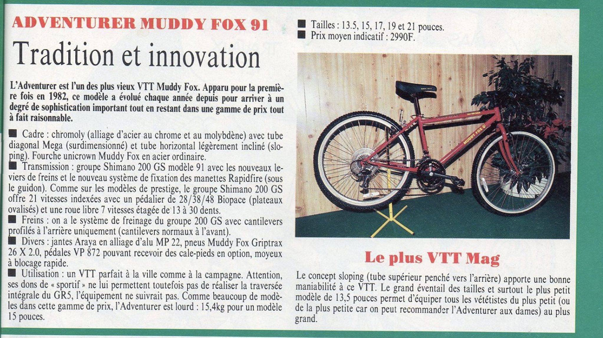 MUDDY FOX 1989-91 d'origine orange fluo 9yvv