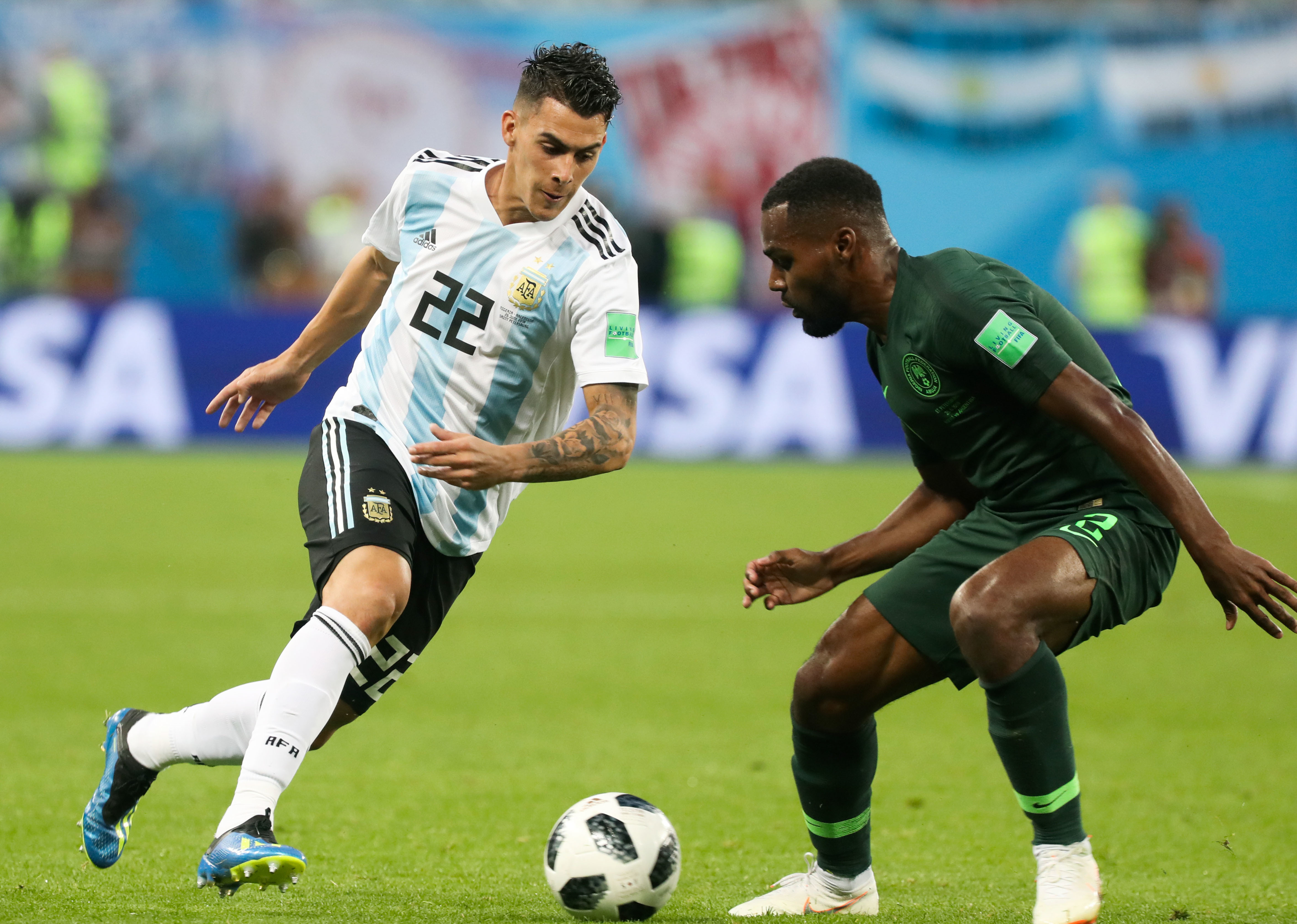 Cristian Pavòn face au Nigéria a la Coupe du Monde 2018