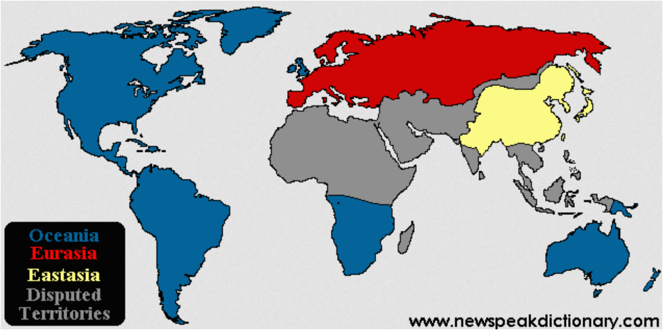 1984 карта мира