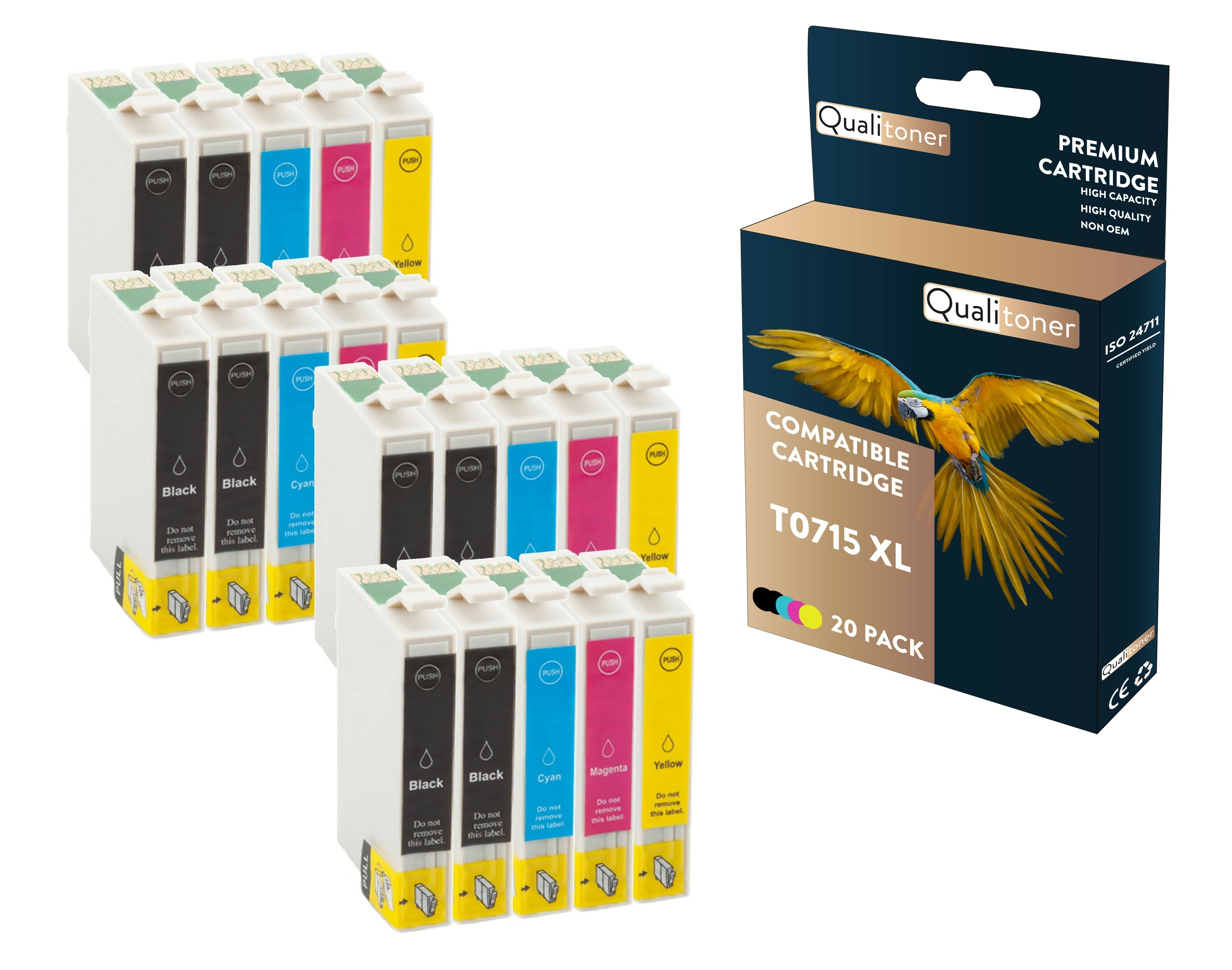 Ensemble de 4 cartouches d'encre compatibles Epson T748XL