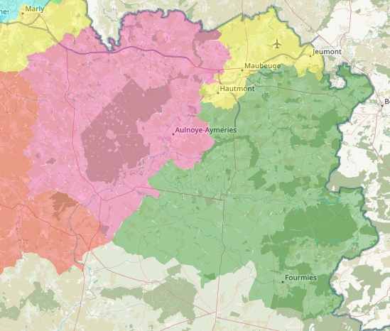 Avesnes-sur-Helpe arrondissement with 3 constituencies