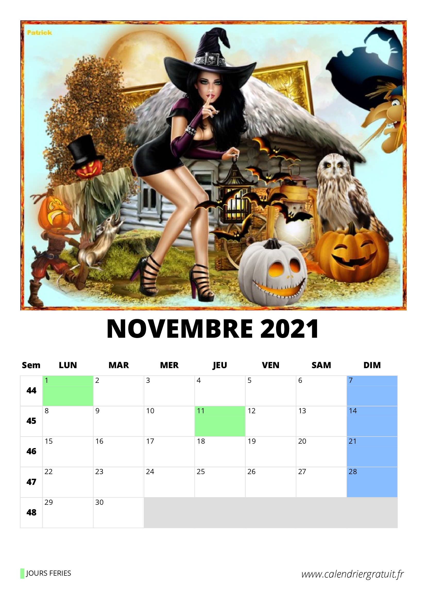 calendriers Novembre C44e