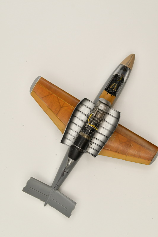 Un moineau de bois et de métal au 1/48 (Heinkel HE 162 spatz Volkjager) O5u7