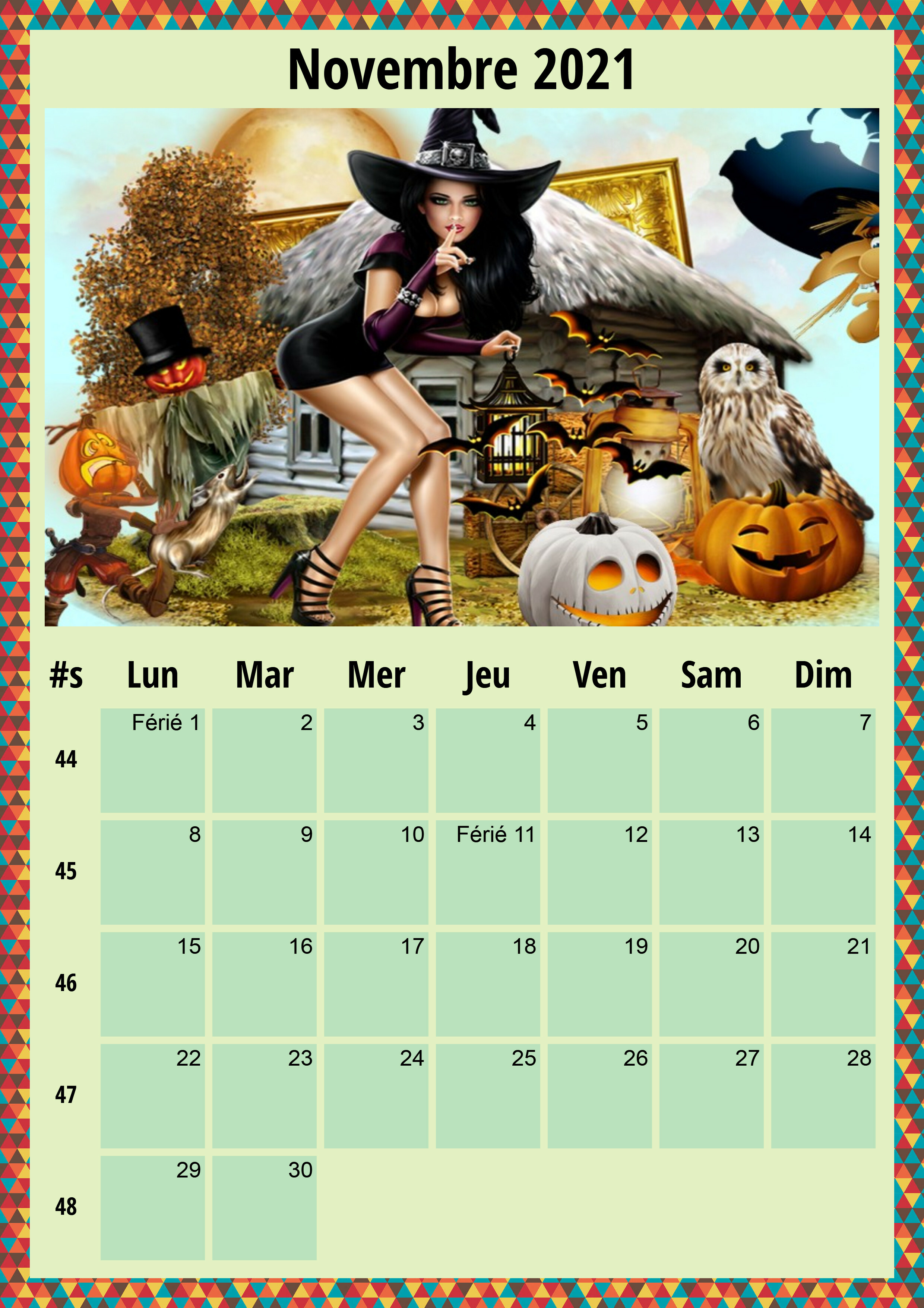 calendriers Novembre Okdr