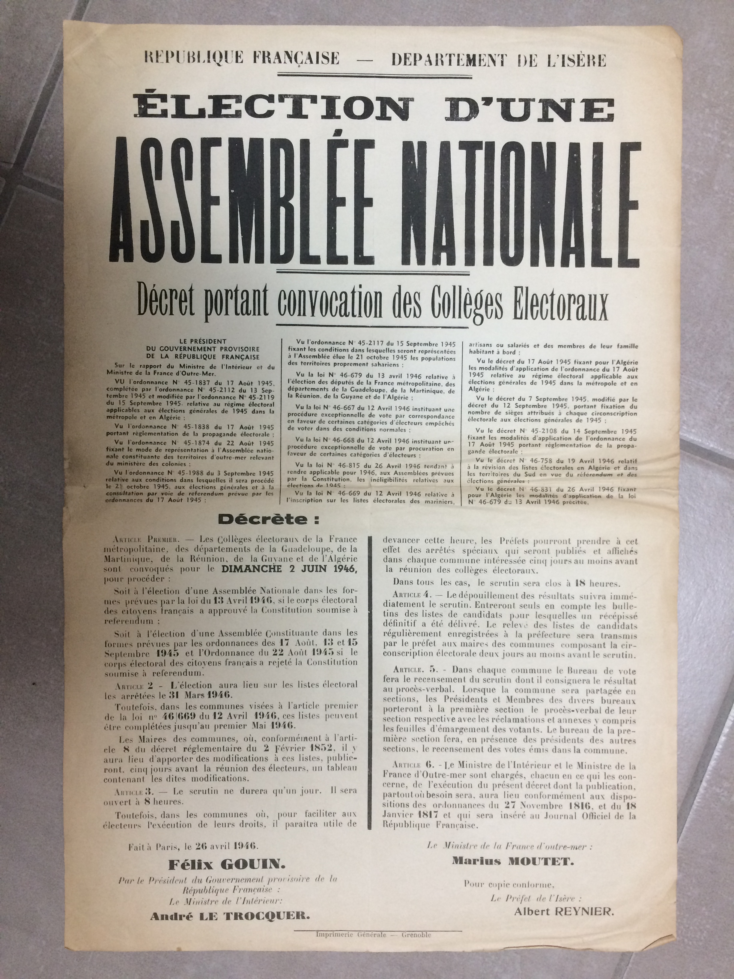 Affiche mobilisation générale 1939 6sa1