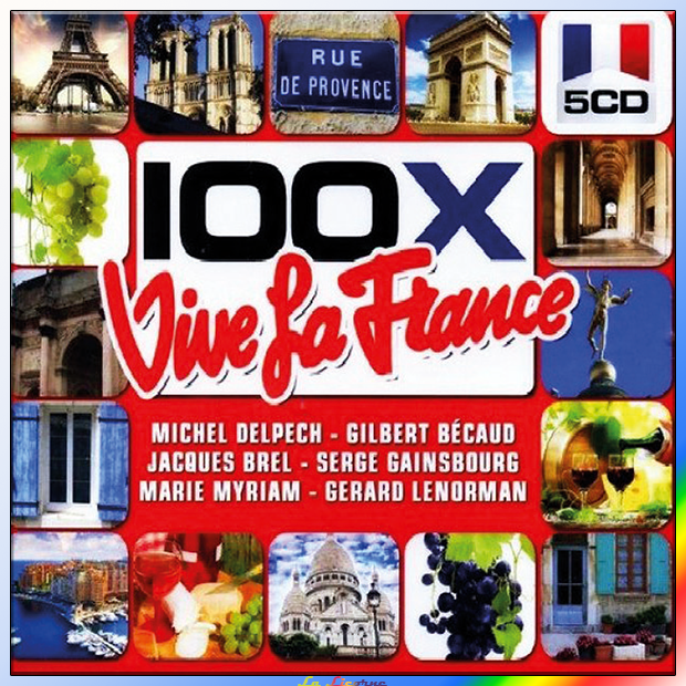VA - 100x Vive la France 5CD [2013] [MP3 - 320 Kbps]
