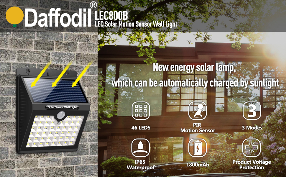 Lampe solaire d'extérieur à 158 LED avec détecteur de mouvement imperméable  3 modes d'éclairage idéal pour un jardin - Letshop.dz