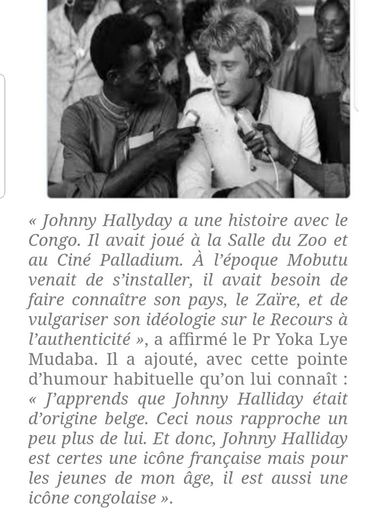 LES CONCERTS DE JOHNNY 'KINSHASA, REPUBLIQUE DEMOCRATIQUE DU CONGO' 1968 Hadg