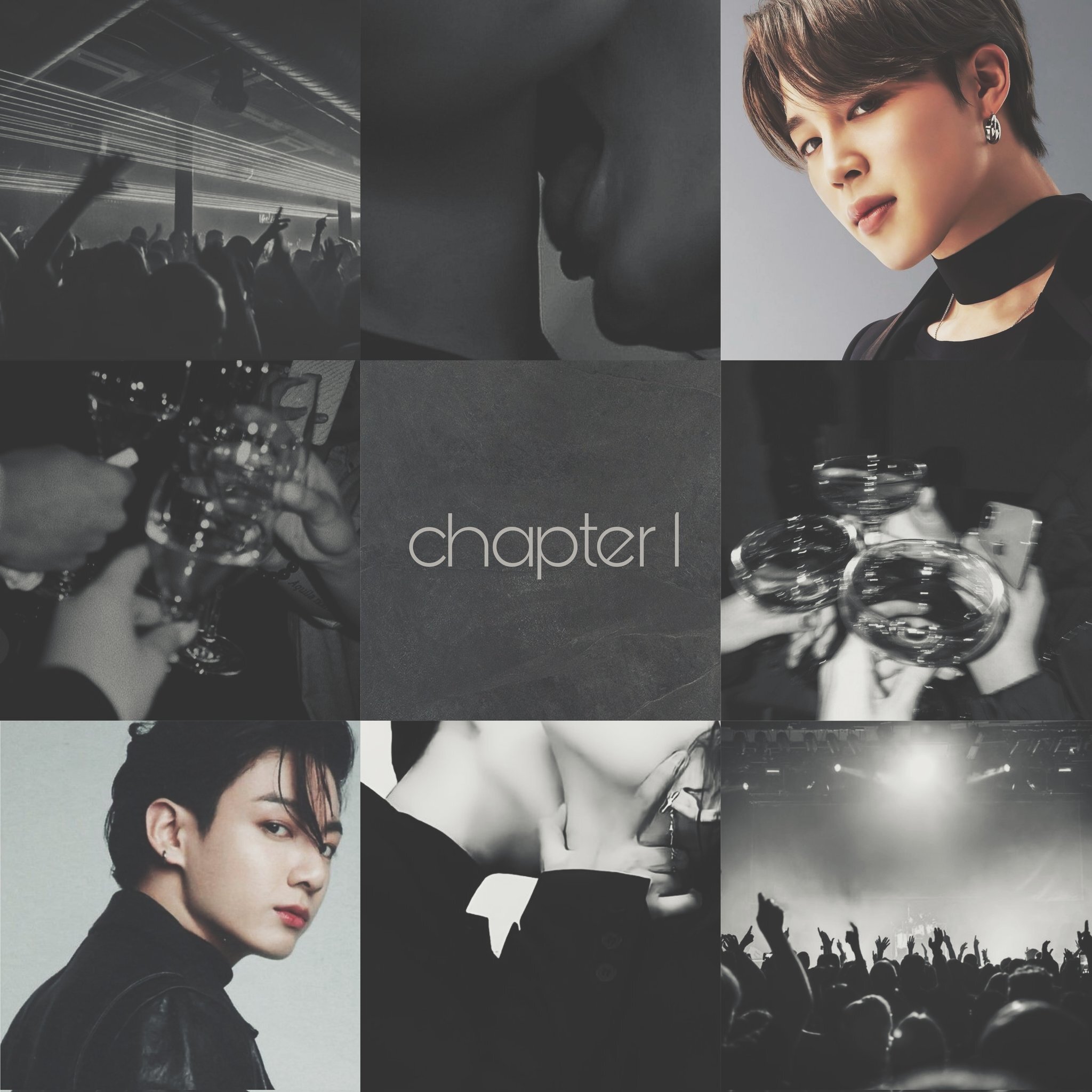 Jikook grey moodboard