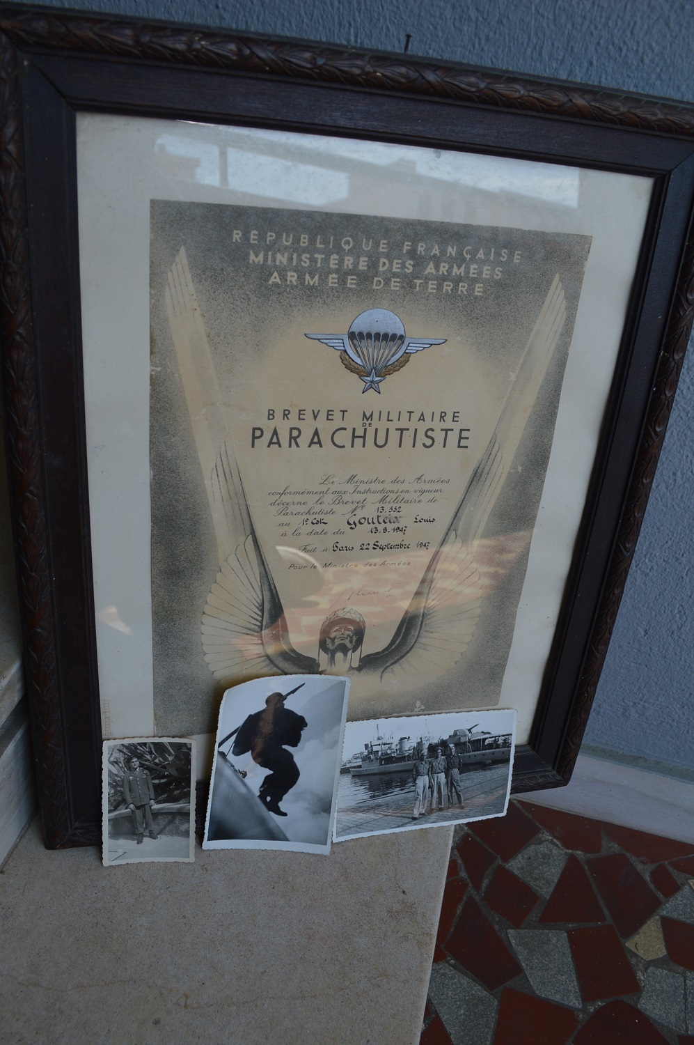 Brevet parachutiste papier 1947  1sp7