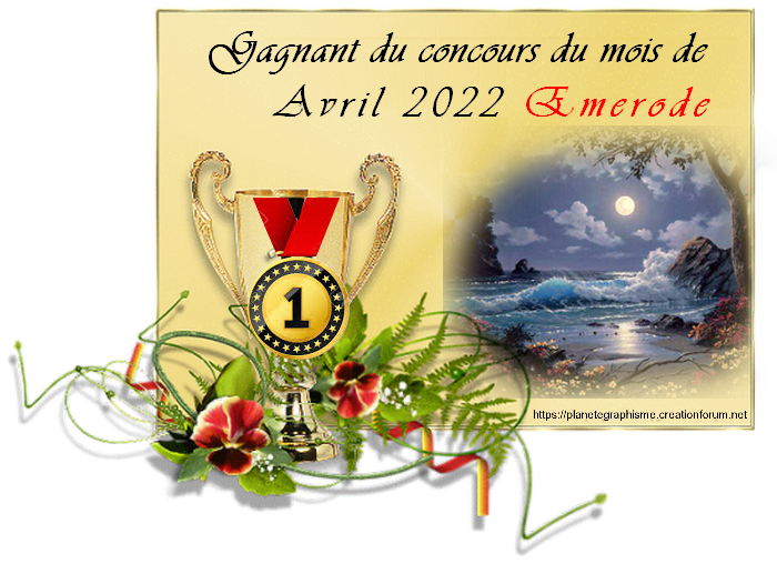 récompenses du concours de Avril 2022 8igy