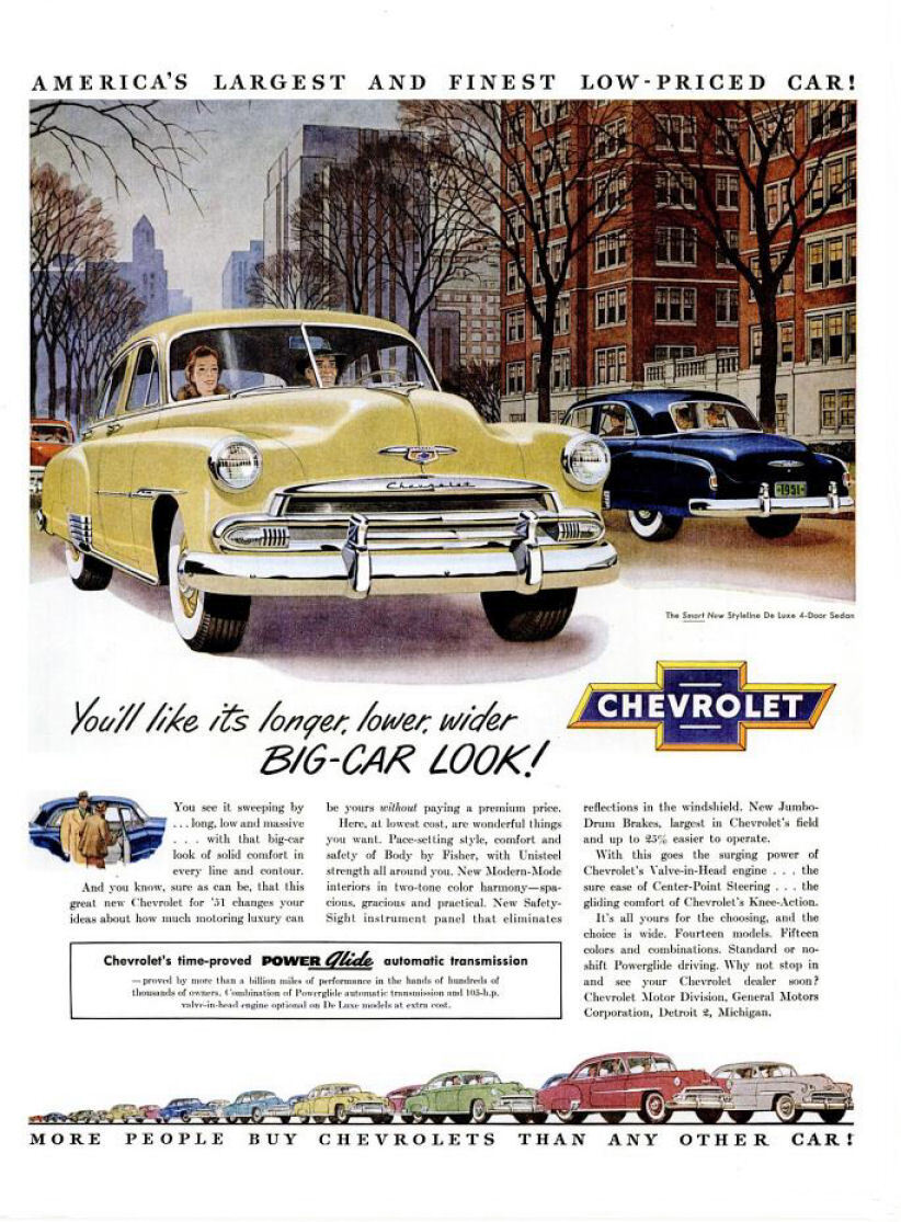 Chevrolet ( chevy ) bel air 1951 de chez amt au 1/25. Coqy