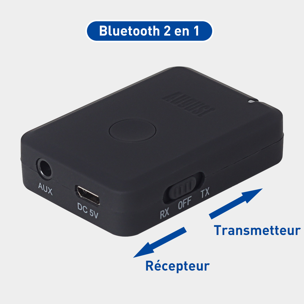 C28 Bluetooth 5.0 2-en-1 émetteur récepteur audio voiture maison récepteur  Bluetooth