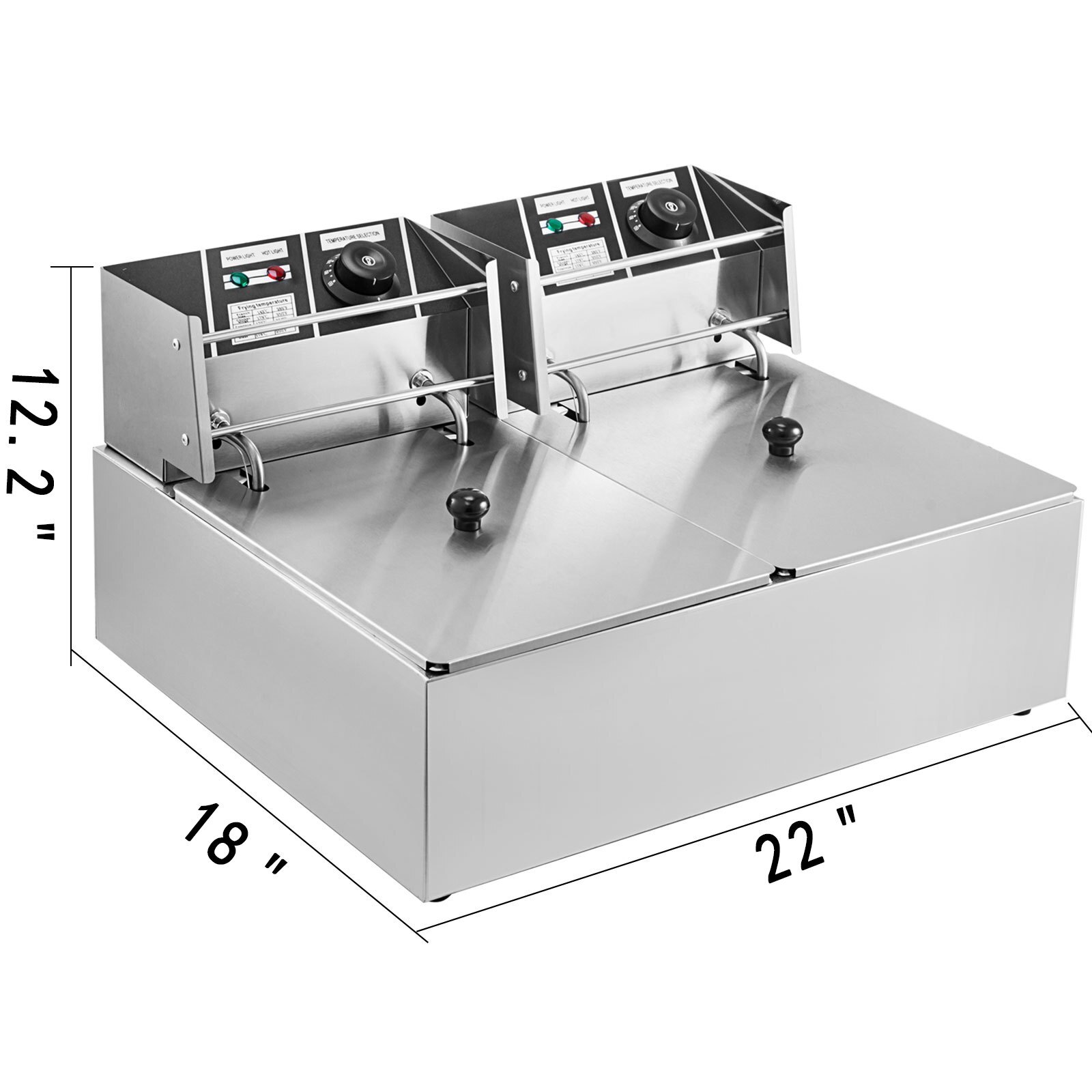 Friteuse 12L 5000W Dimensions