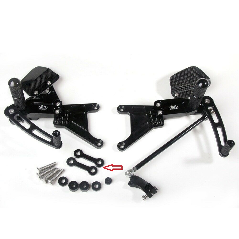 Repose-pieds Arrière Réglables Pour Aprilia RS125 2T (1996-2010) - Kit Aluminium Avec Levier De Frein Et Vitesse