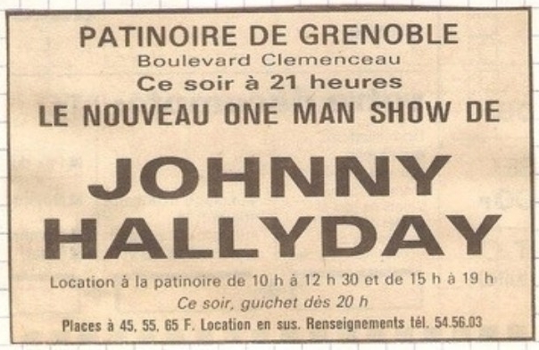 LES CONCERTS DE JOHNNY 'GRENOBLE' 1979 D41e