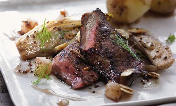 Foie de veau, endives braisées à l'érable Wt63