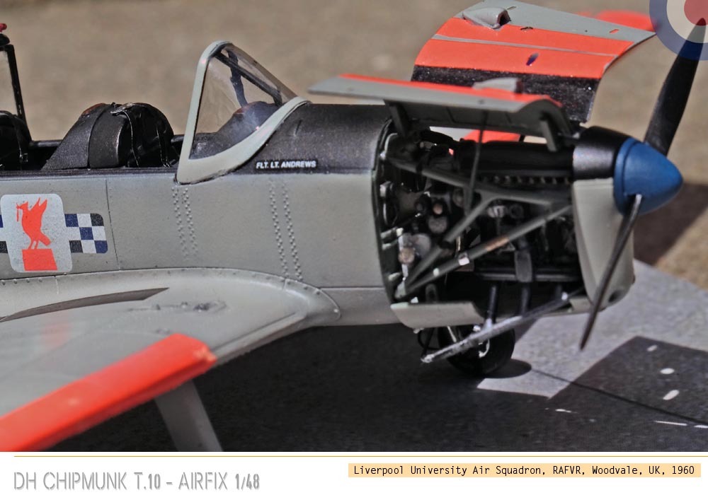 [Vitrine concours « les avions école »]  - De Havilland Chipmunk T.10 - Airfix - 1/48 1zvm