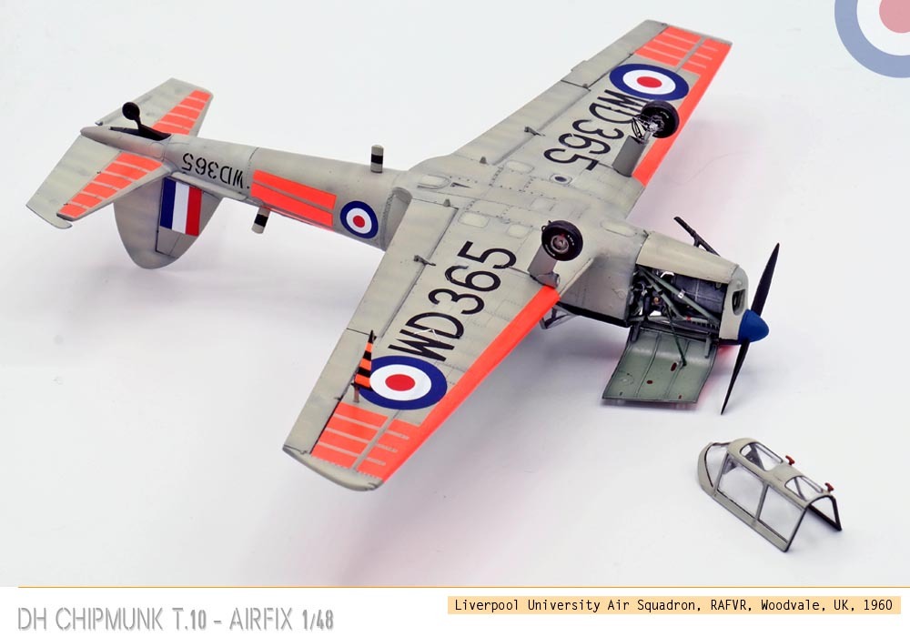 [Vitrine concours « les avions école »]  - De Havilland Chipmunk T.10 - Airfix - 1/48 5m2k