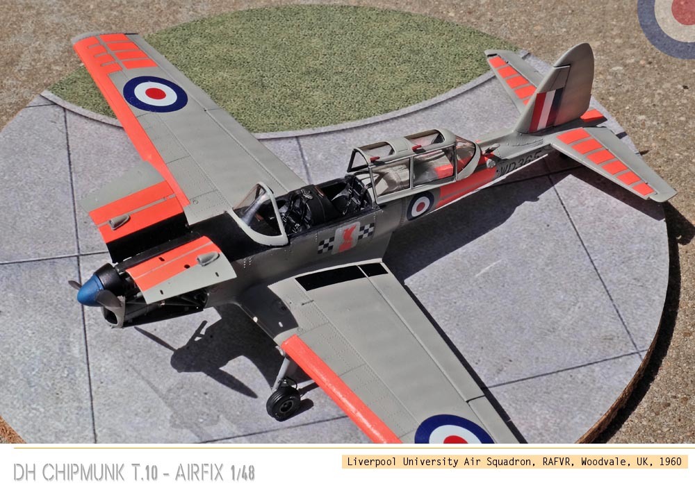 [Vitrine concours « les avions école »]  - De Havilland Chipmunk T.10 - Airfix - 1/48 6ln2