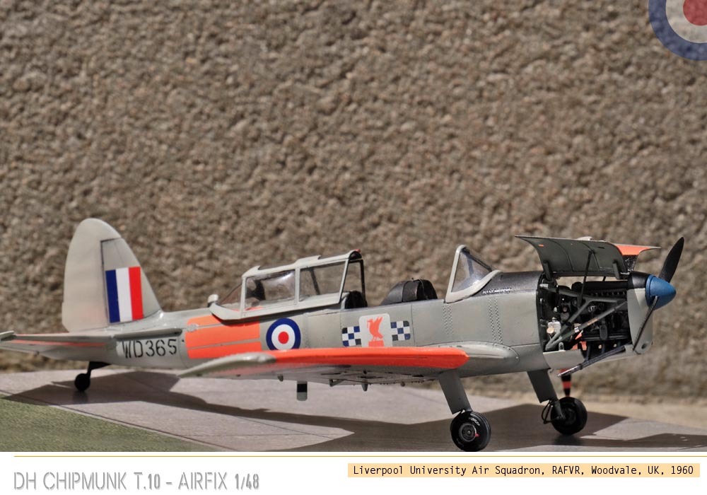 [Vitrine concours « les avions école »]  - De Havilland Chipmunk T.10 - Airfix - 1/48 9yph