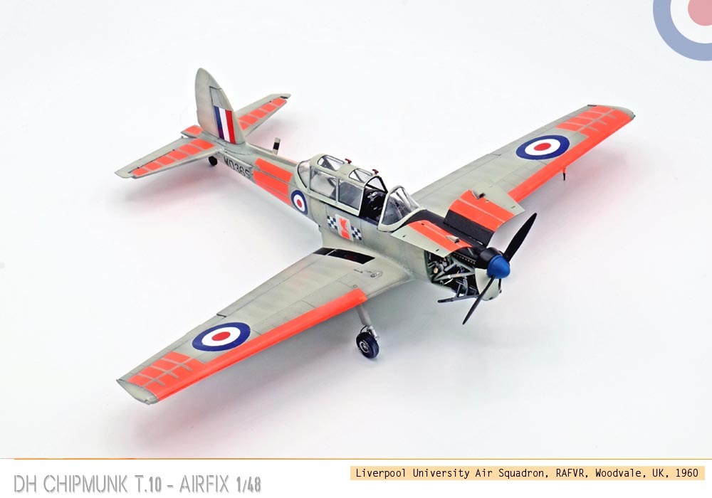 [Vitrine concours « les avions école »]  - De Havilland Chipmunk T.10 - Airfix - 1/48 F63c