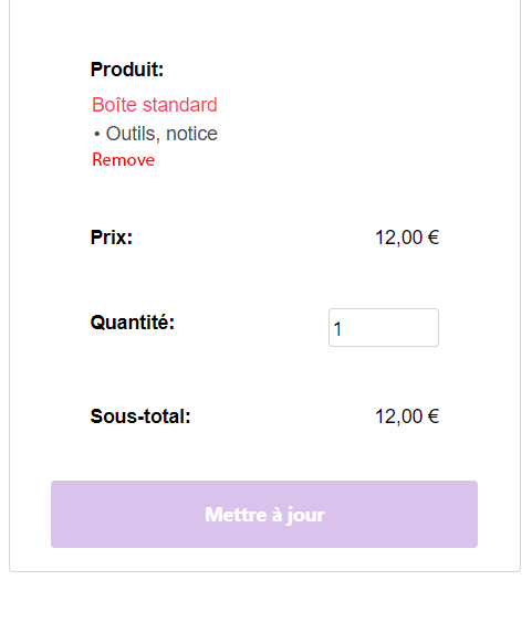 cart page
