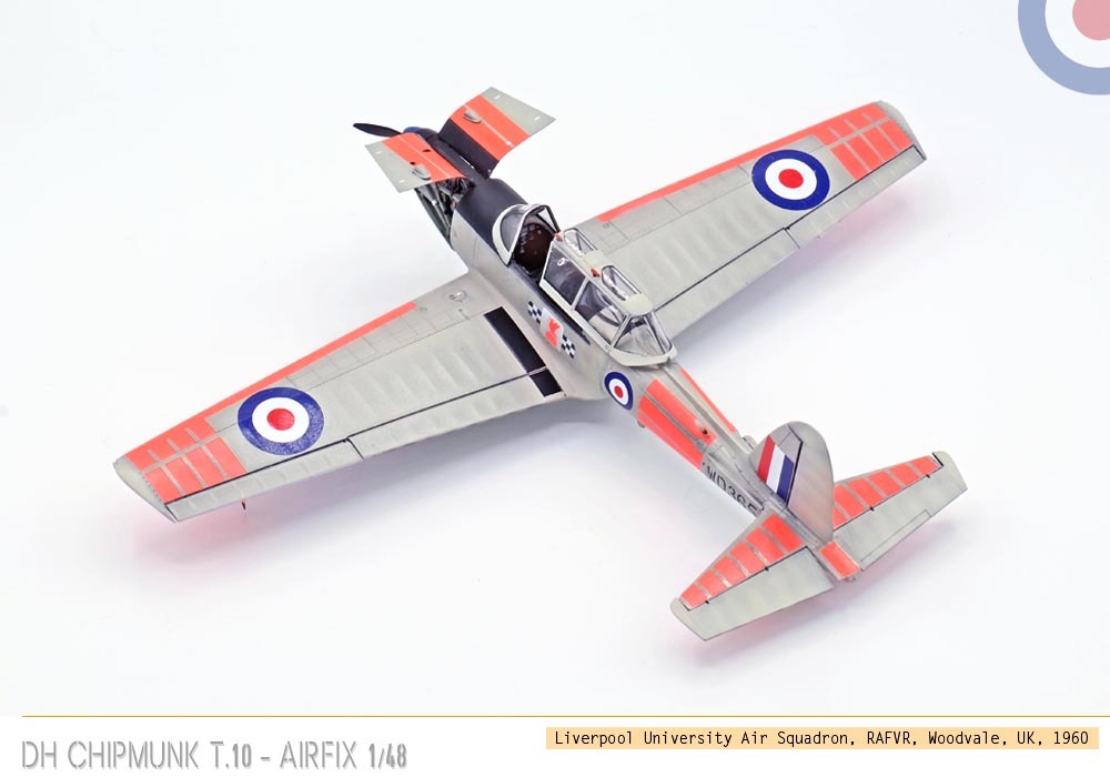 [Vitrine concours « les avions école »]  - De Havilland Chipmunk T.10 - Airfix - 1/48 Kjfb