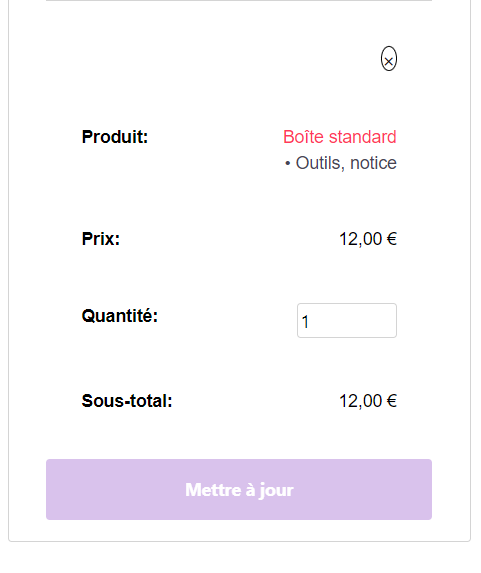 cart page
