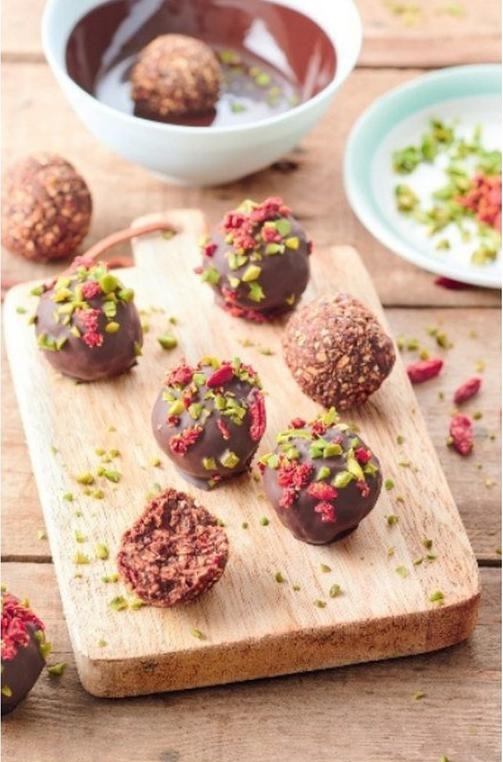 Energy balls chocolat/goji/pistaches Lt9n