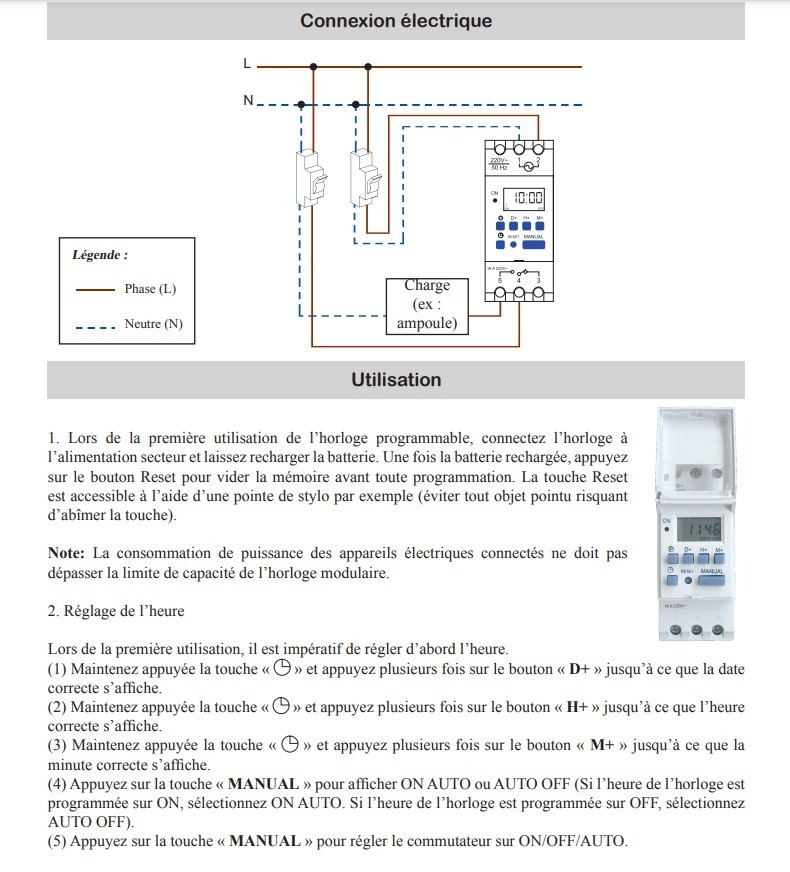 Schéma raccordement routeur EcoPV vers ballon ECS avec thermostat  electronique, horloge programmable, sans HC/HP - Forum photovoltaïque