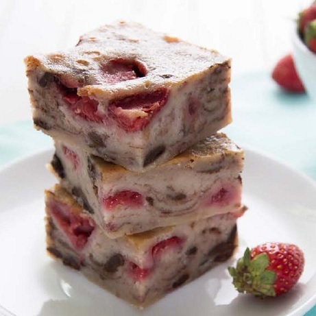 Brownie aux fraises V6vw