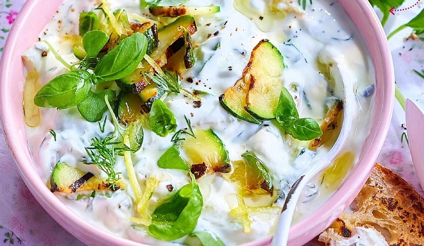 Tzatziki de courgettes grillées/citron/basilic 68vy