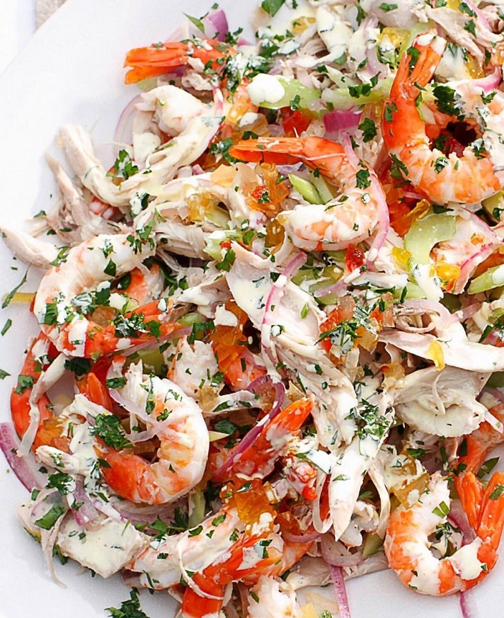 Salade de dinde aux crevettes Gg9c