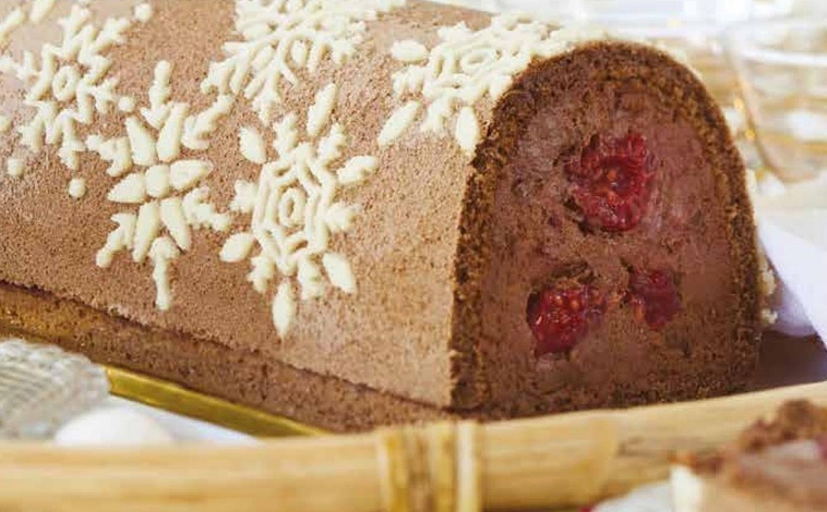 Bûche chocolat/framboises Dlcw