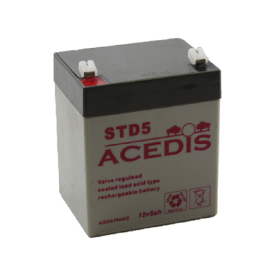 Batterie Plomb Etanche ACEDIS 12V STD5 ABS Soupapes Sécurité