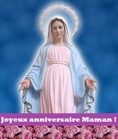 Tres belle image de la Vierge Marie Notre maman du Ciel et Notte Reine  M1z1