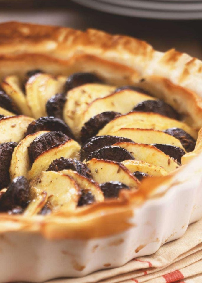 Tarte pommes/boudin noir Q9ns