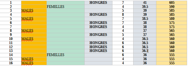 valeur handicap Aysc